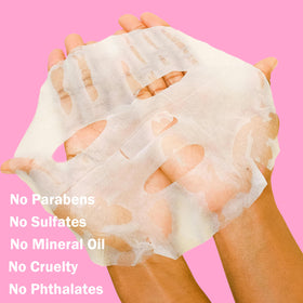 Meleell face mask being used in a relaxing home spa scene