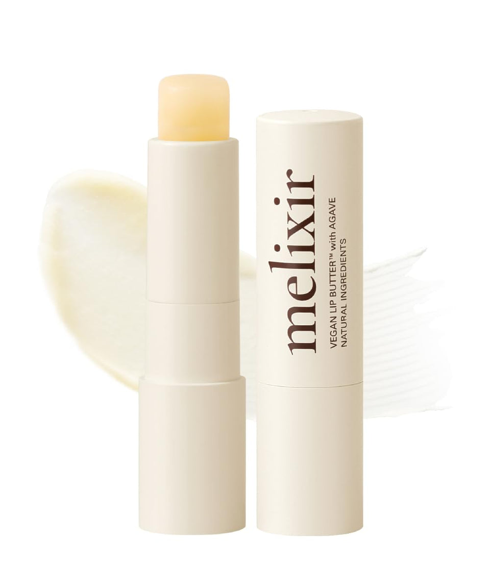 Melixir lip butter front packaging showing clean tube and label benefit