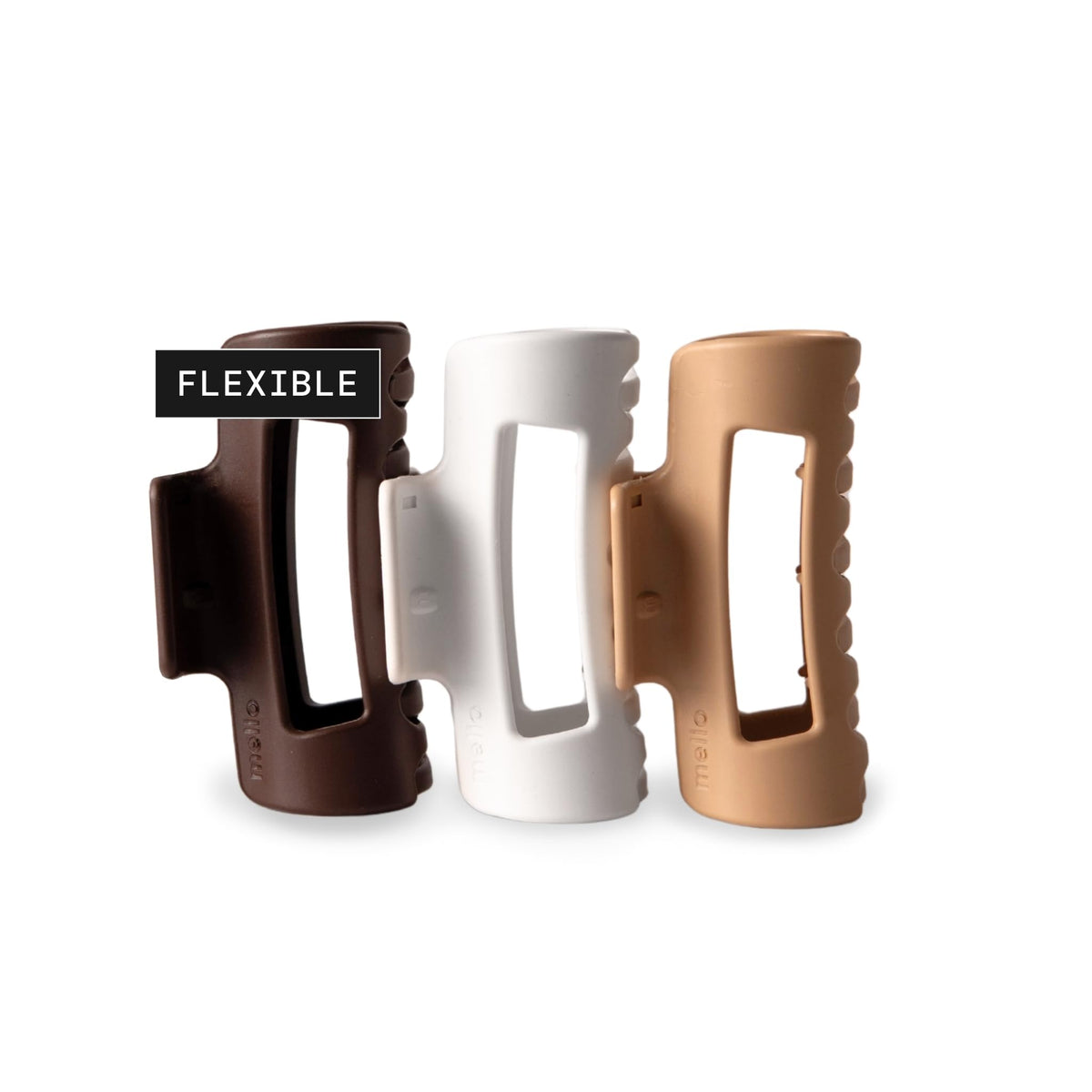 MELLO front packaging showing three small neutral CloudFlex clips and convenience