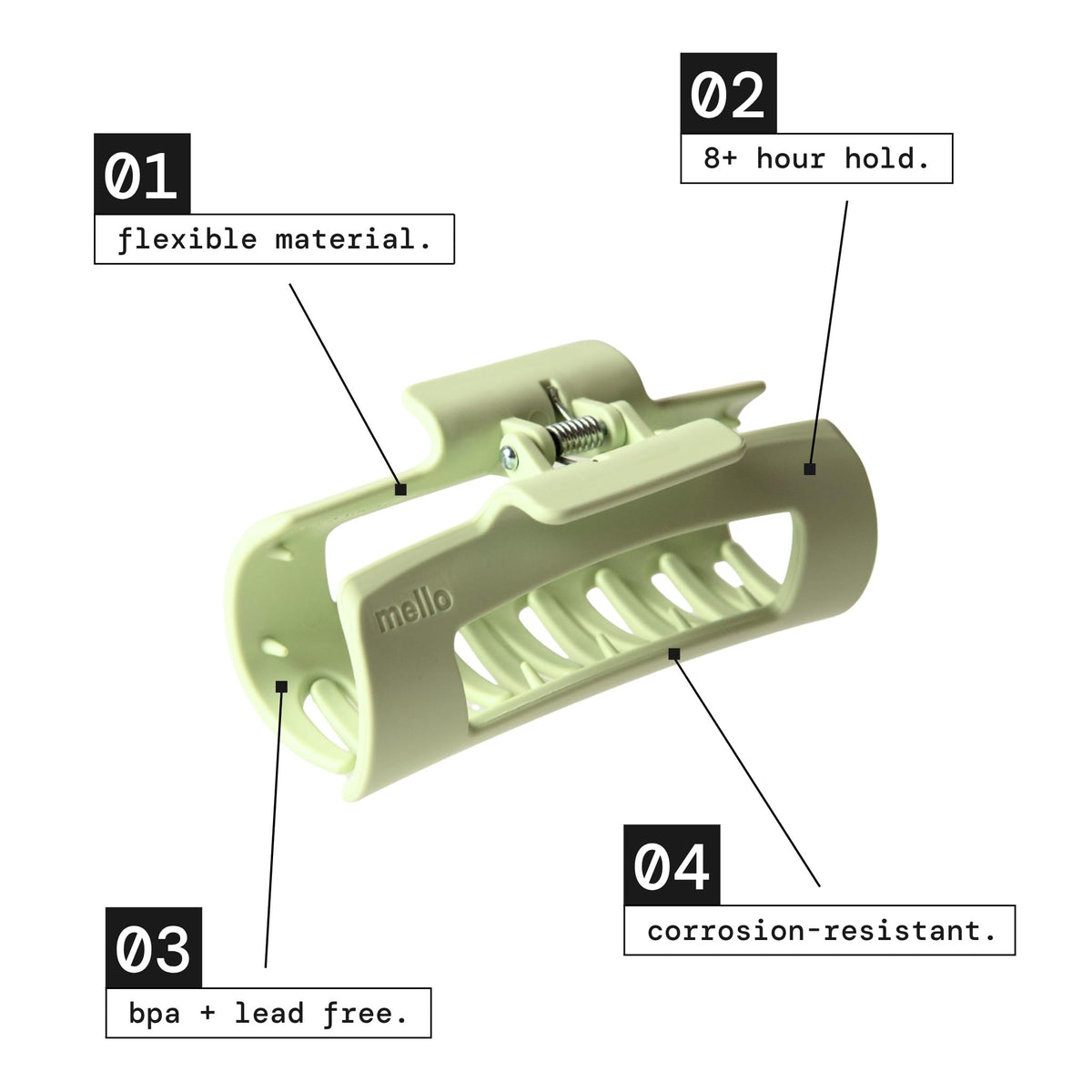 MELLO compressed on pillow showing flexibility and comfort while resting