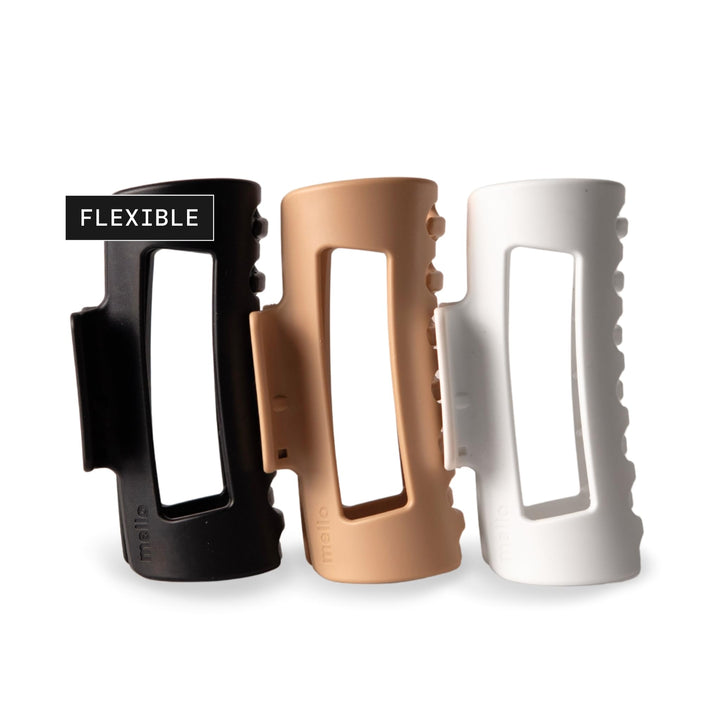 MELLO medium clip front packaging showing neutral tones and three-pack benefit