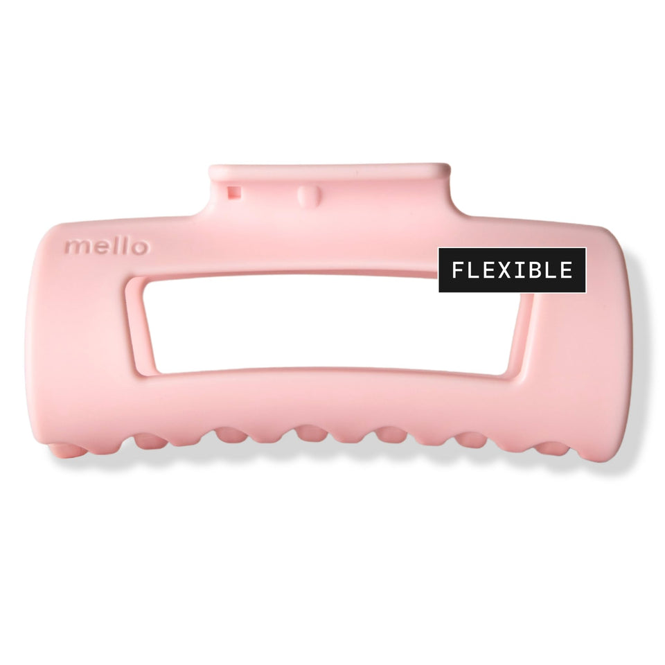 MELLO medium hair clip front packaging showing color and compact shape for easy selection