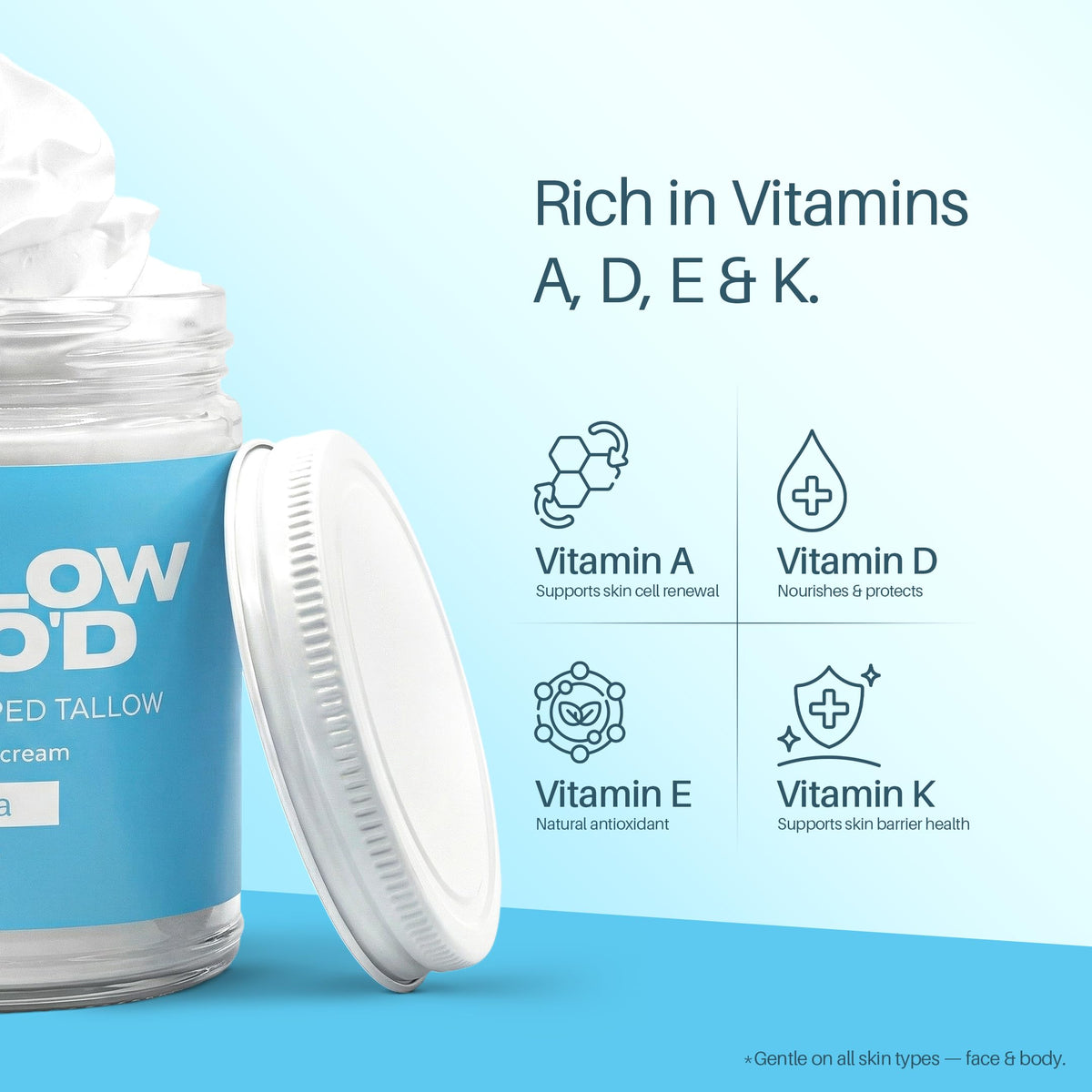 Mellow Moo'd scoop of cream on fingers, demonstrates easy application