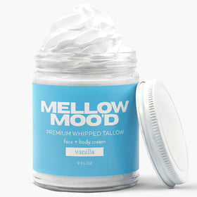 Mellow Moo'd front jar showing branding and size, conveys generous value