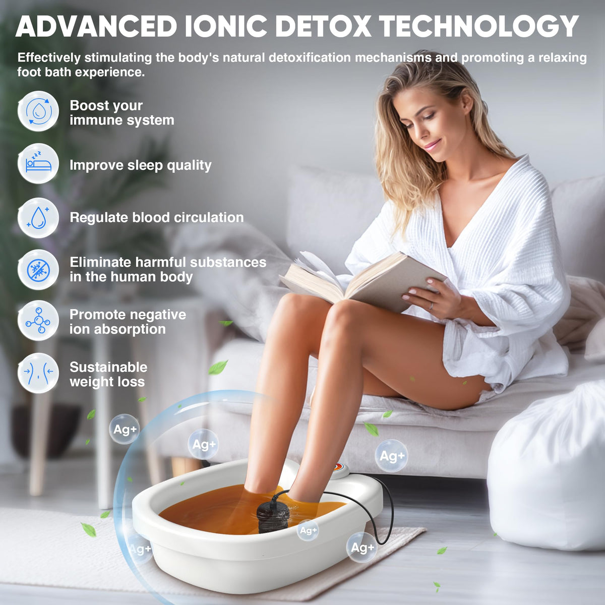 Melodiko basin top view with massage points for comfortable foot soak and relaxation