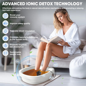 Melodiko basin top view with massage points for comfortable foot soak and relaxation