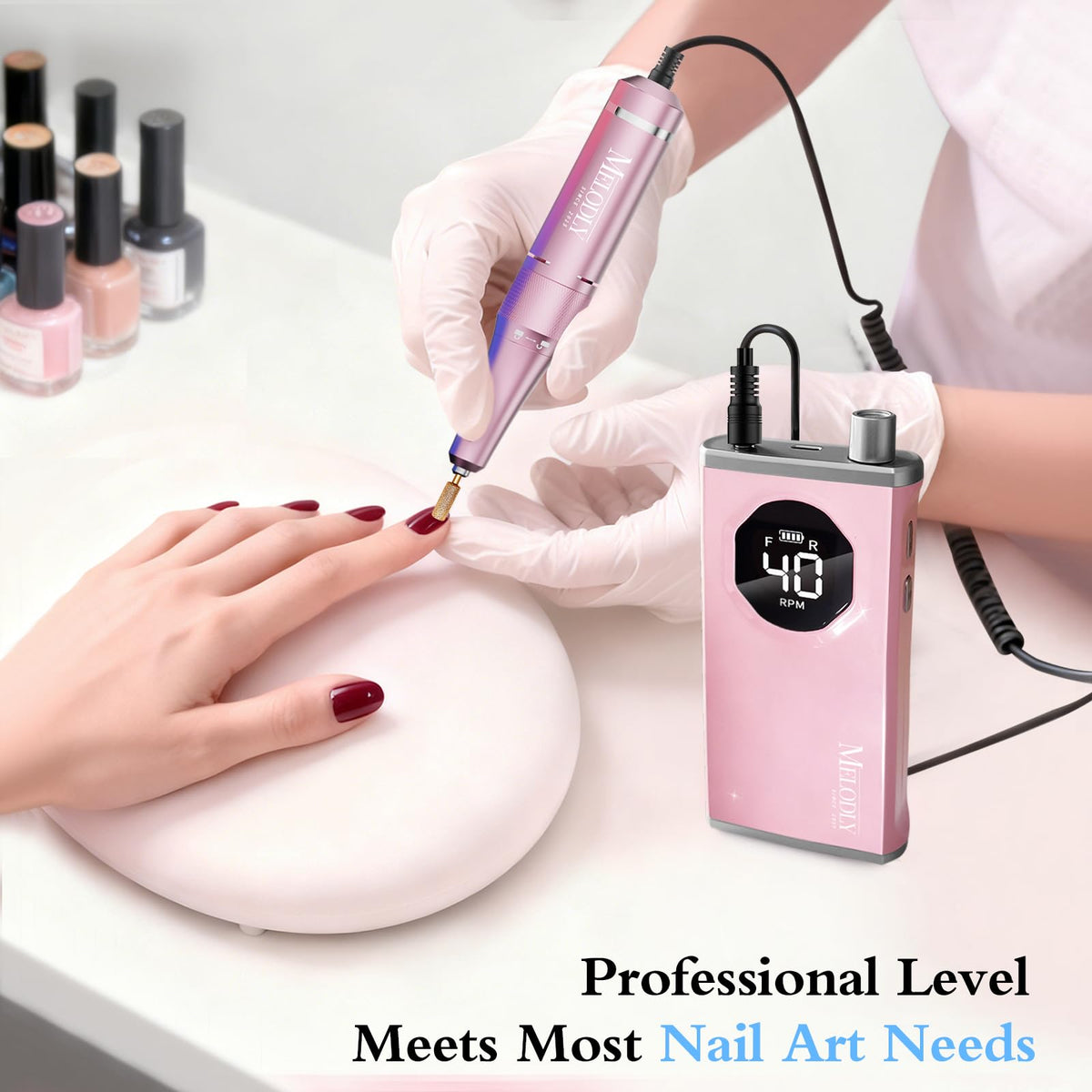 Melodly portable unit with belt clip showing hands-free carrying convenience