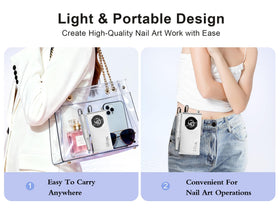 Melodly e-file placed on a salon workstation to show professional use and efficiency