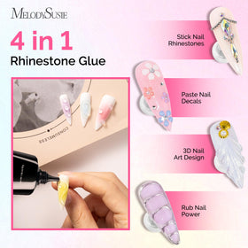 MelodySusie 12ml glue bottle for flat gem placement and smooth application