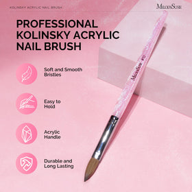 MelodySusie bristles close-up showing 66% Kolinsky hair for precise control