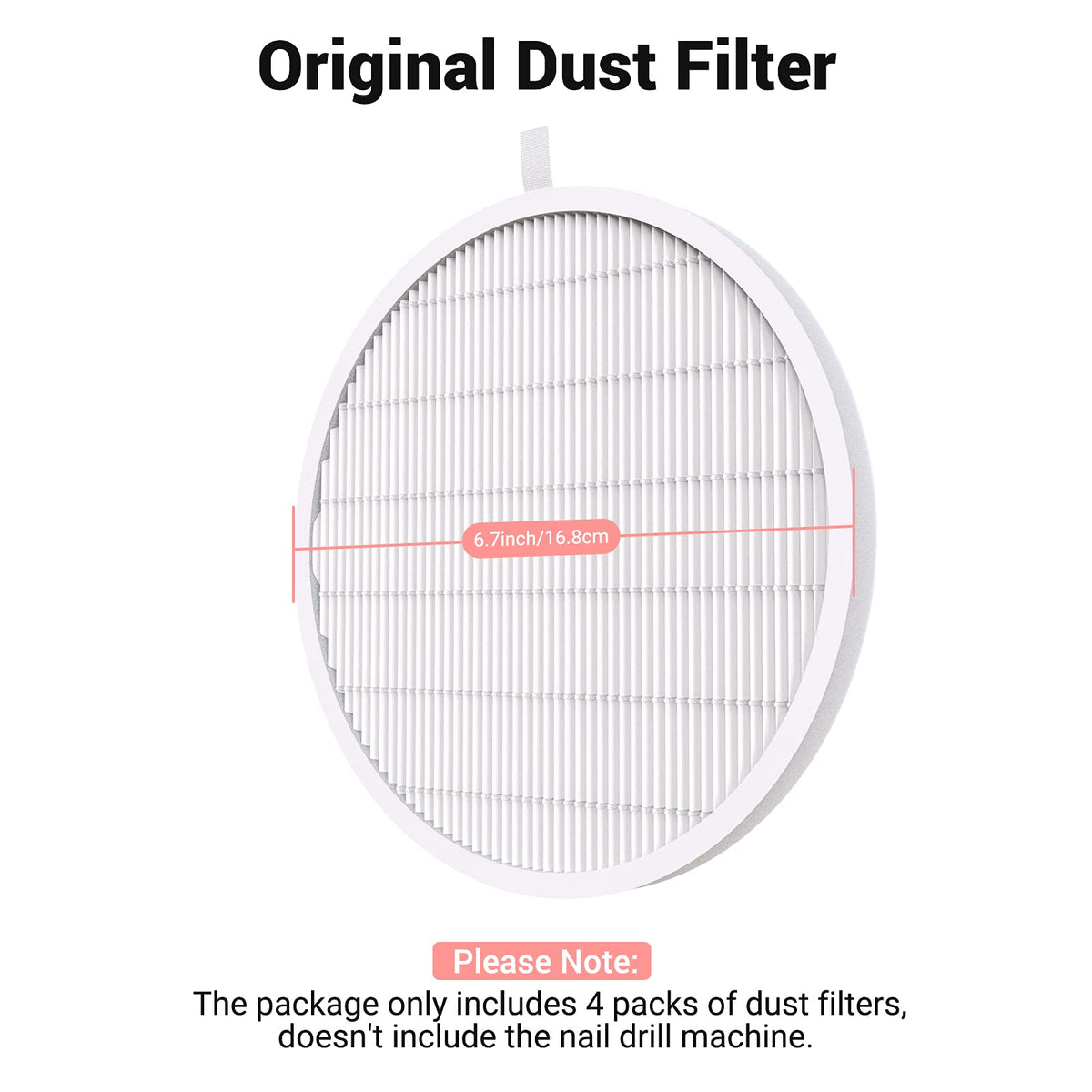 MelodySusie filter capturing nail dust during filing for tidy workspace