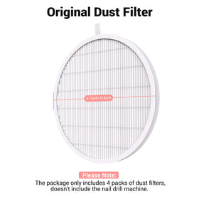 MelodySusie filter capturing nail dust during filing for tidy workspace