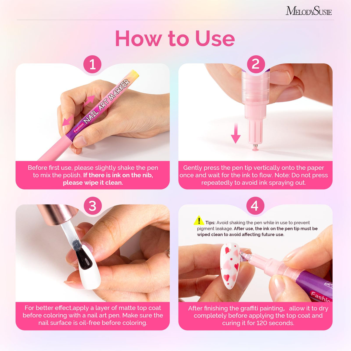 MelodySusie finished nail set lifestyle photo showing polished results