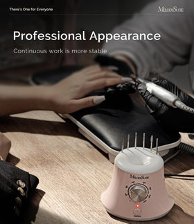 MelodySusie foot pedal next to base for hands-free on/off convenience
