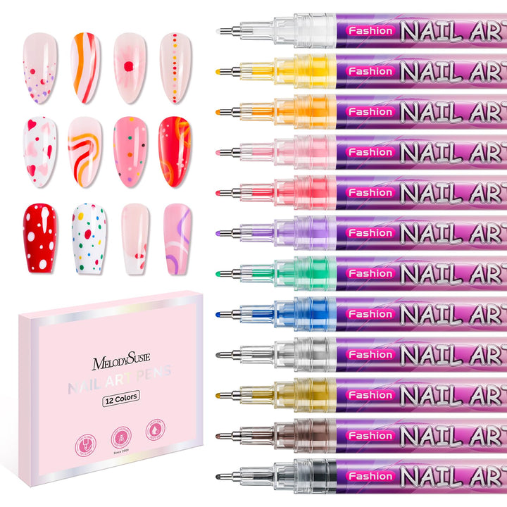 MelodySusie front packaging showing full 12-color set and benefits