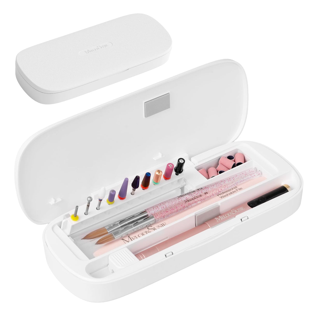 MelodySusie front view clear lid showing dustproof protection and quick visibility
