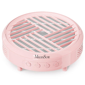 MelodySusie front view of compact pink dust collector showing sleek design and space-saving benefit