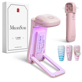 MelodySusie front view folded portable lamp showing compact design and travel convenience