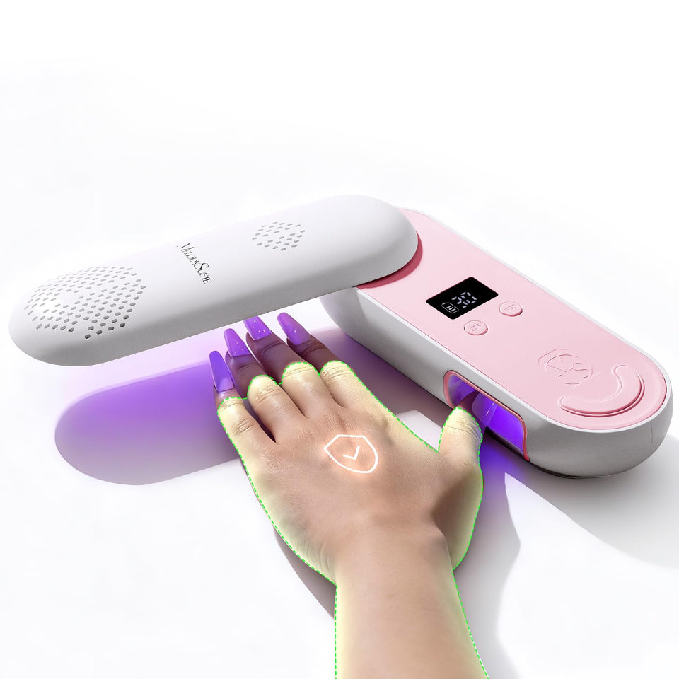 MelodySusie front view showing compact lamp and sleek design benefit portability