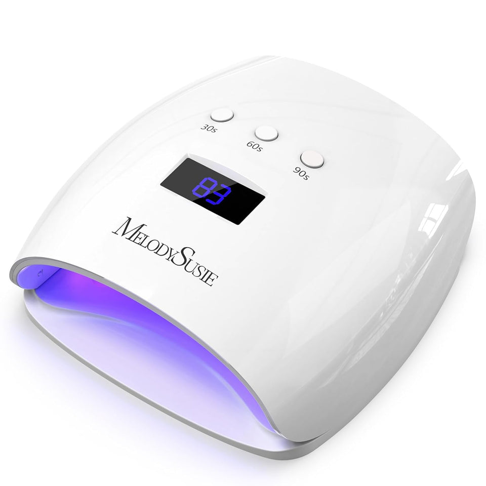MelodySusie P-Plus30I front view showing compact lamp and open curing space for quick drying
