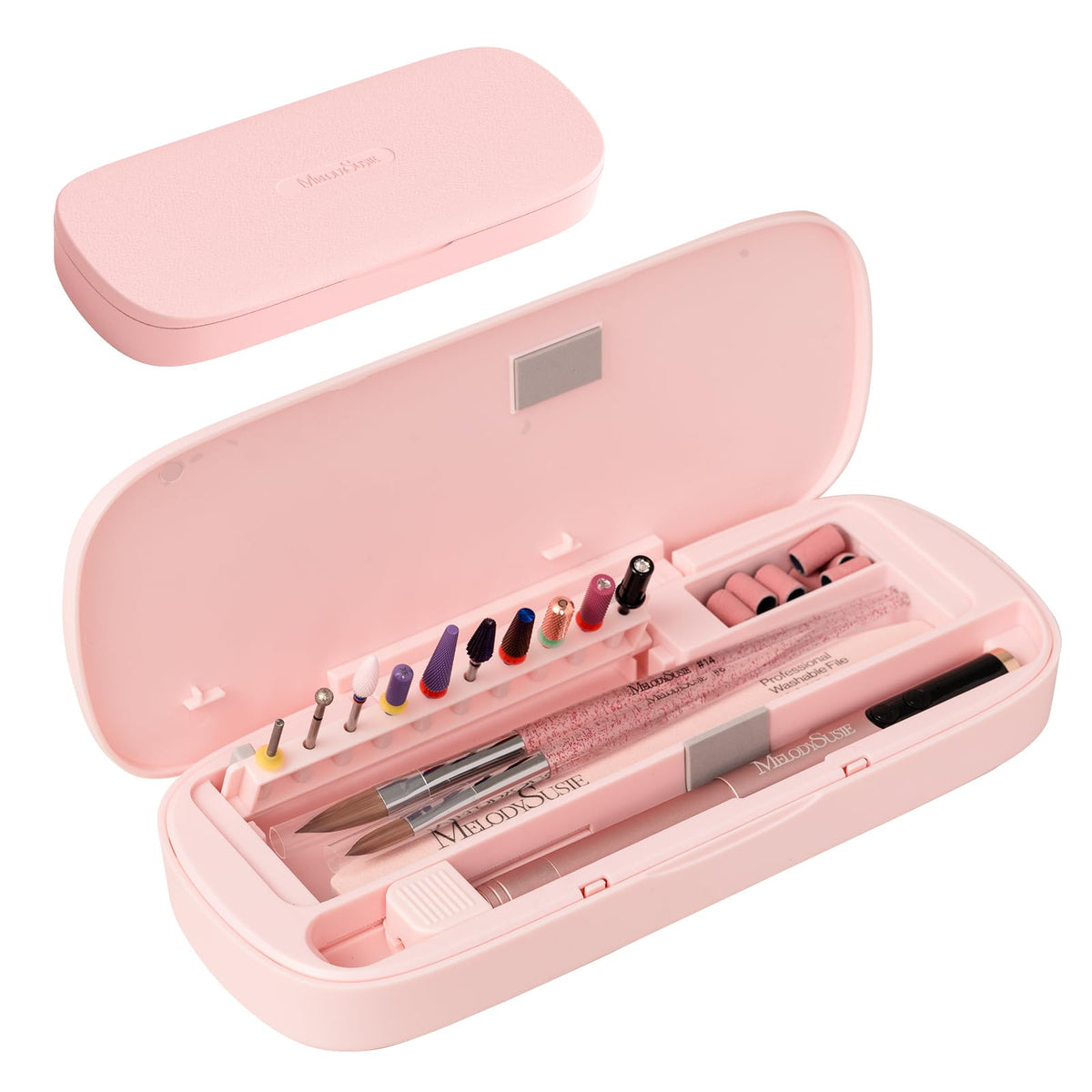 MelodySusie front view storage box showing compact dustproof design and quick access