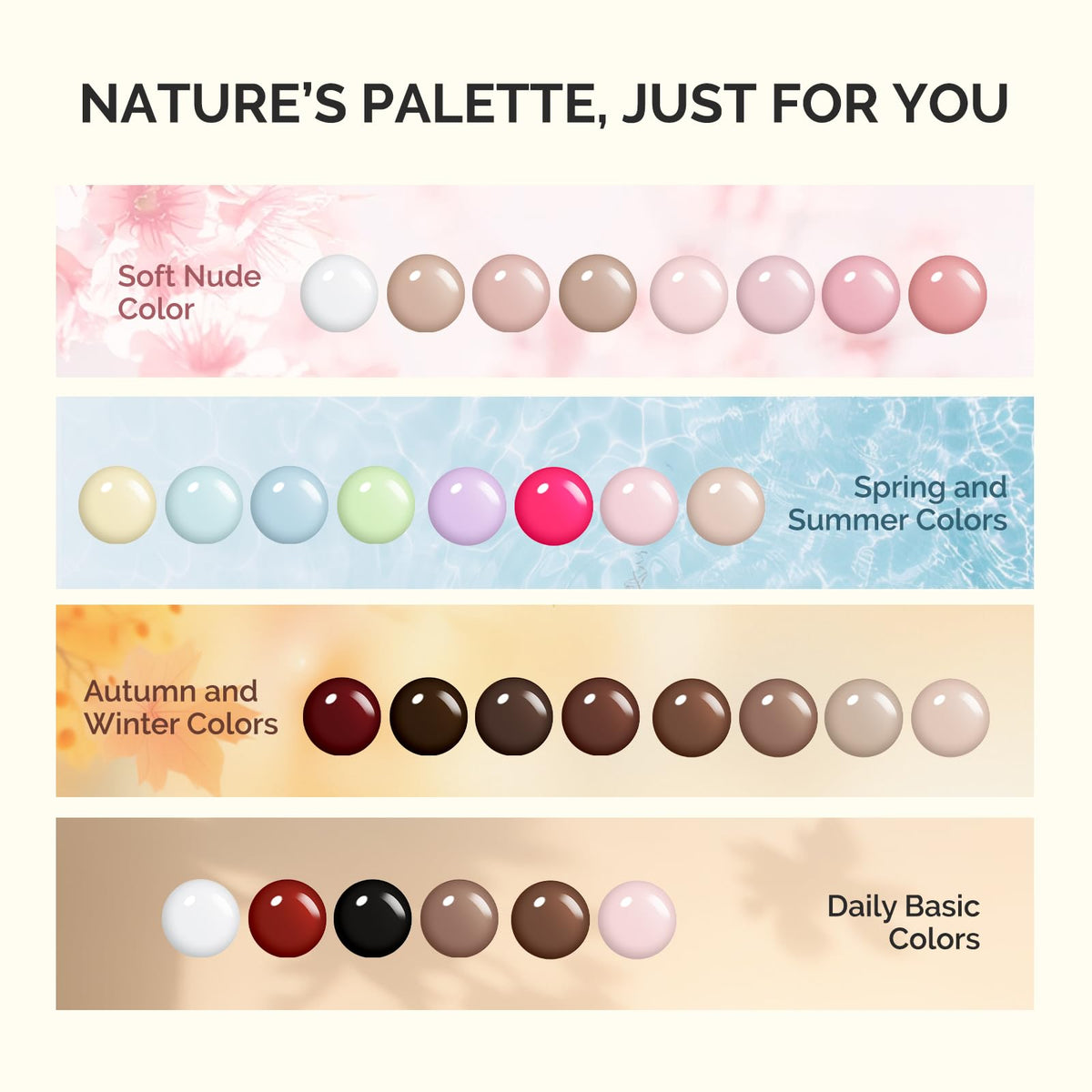 MelodySusie hand model wearing pink and nude shades for natural elegance