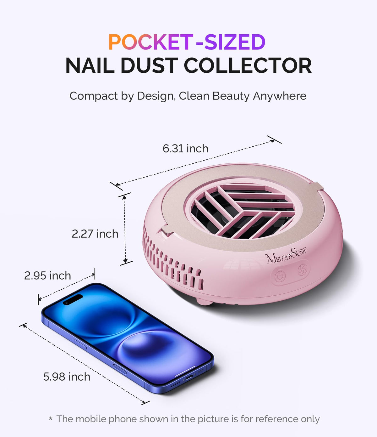 MelodySusie HProA placed on manicure table showing use during at-home nail filing
