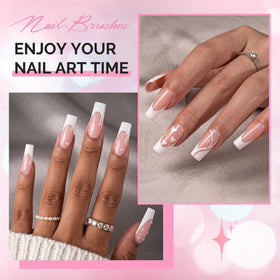 MelodySusie in use painting a French tip for accurate smile-line application