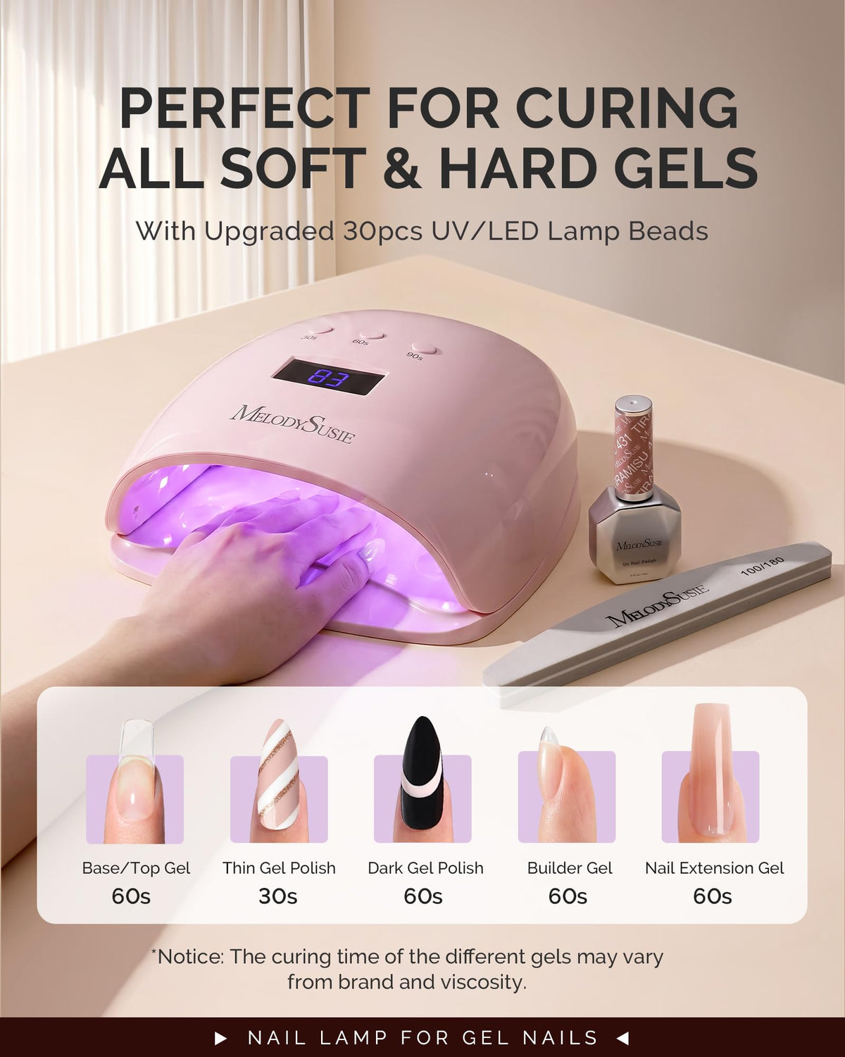 MelodySusie lamp interior with hands inside demonstrating automatic infrared activation