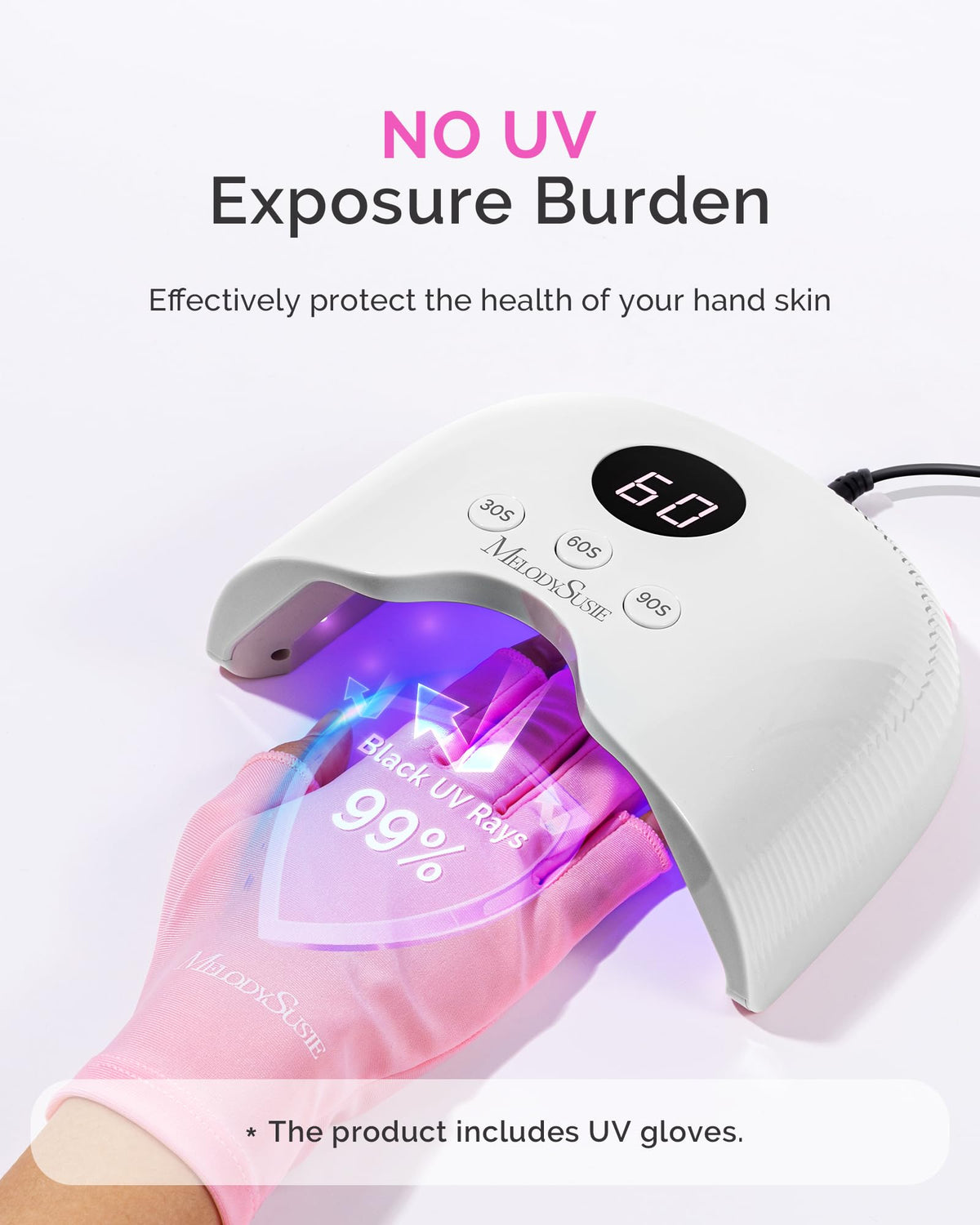 MelodySusie interior curing chamber with C-shaped opening for comfortable use