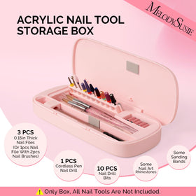 MelodySusie interior compartments detail with silicone pads protecting nail tools