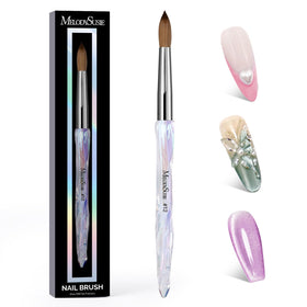MelodySusie brush front view showing polished handle and bristles, improved control
