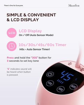 MelodySusie LCD and touch controls showing clear timers and easy operation benefit