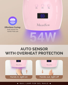 MelodySusie lamp on a home manicure station illustrating portable professional use