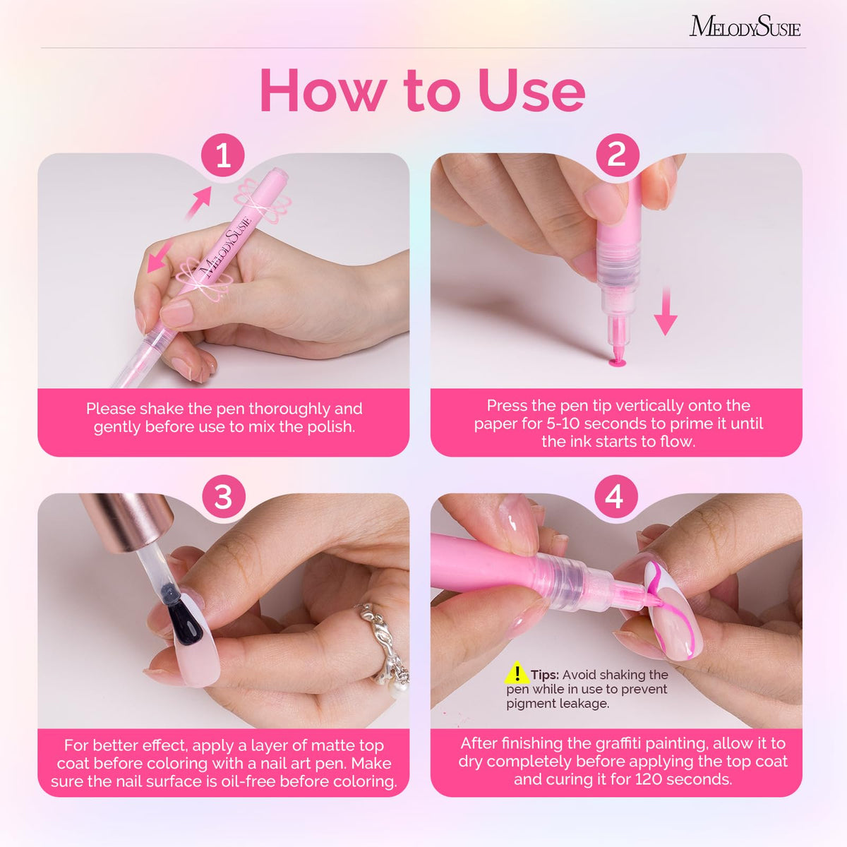 MelodySusie lifestyle manicure scene showing finished nails and salon-ready results