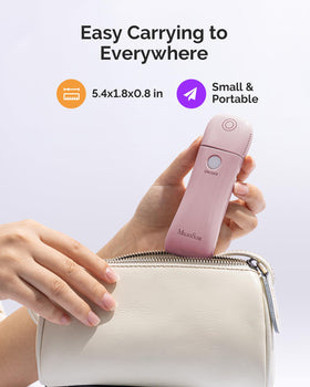 MelodySusie lamp in travel pouch showing portability and ready-on-the-go nail fixes