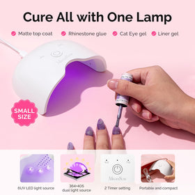 MelodySusie P-ART06F UV lamp front view with compact design and easy one-button timer