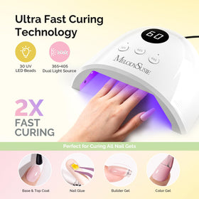 MelodySusie P-Plus30F lamp front showing LEDs and timers for fast even curing