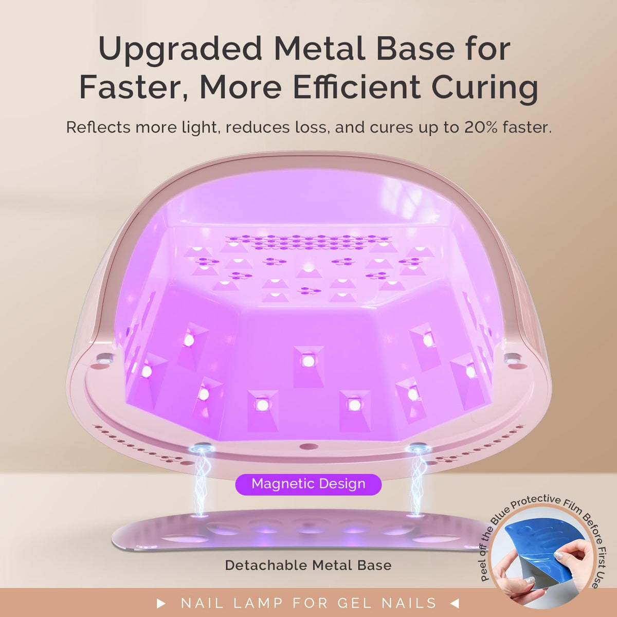 MelodySusie LED array detail showing 30 beads for consistent intensity benefit