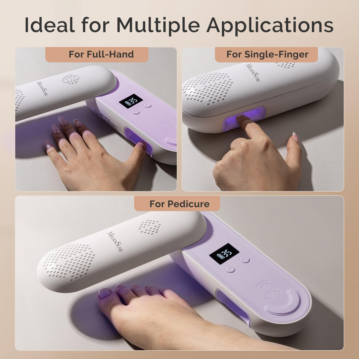 MelodySusie packaging and three color options for stylish countertop display