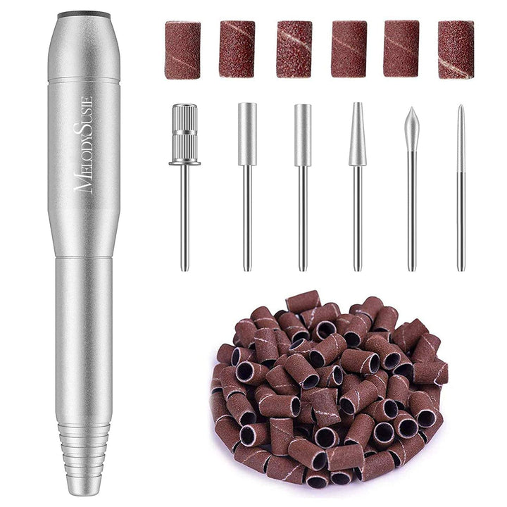 MelodySusie pen-shaped drill front view showing compact profile and portability benefit