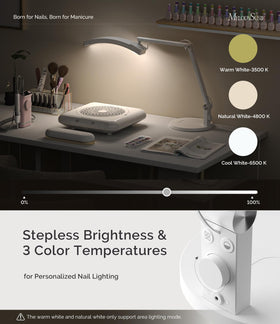 MelodySusie lamp in salon setting illustrating professional ambience and client comfort benefit