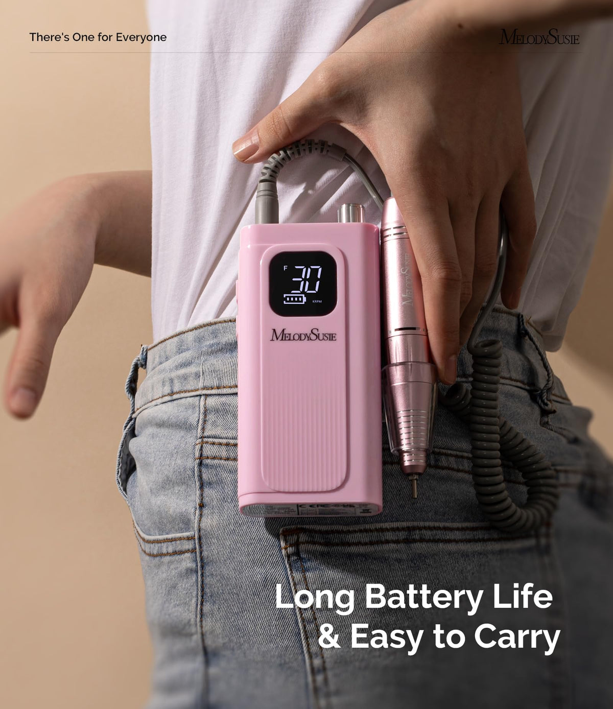 MelodySusie SC300F clipped to waist showing portability and hands-free benefit