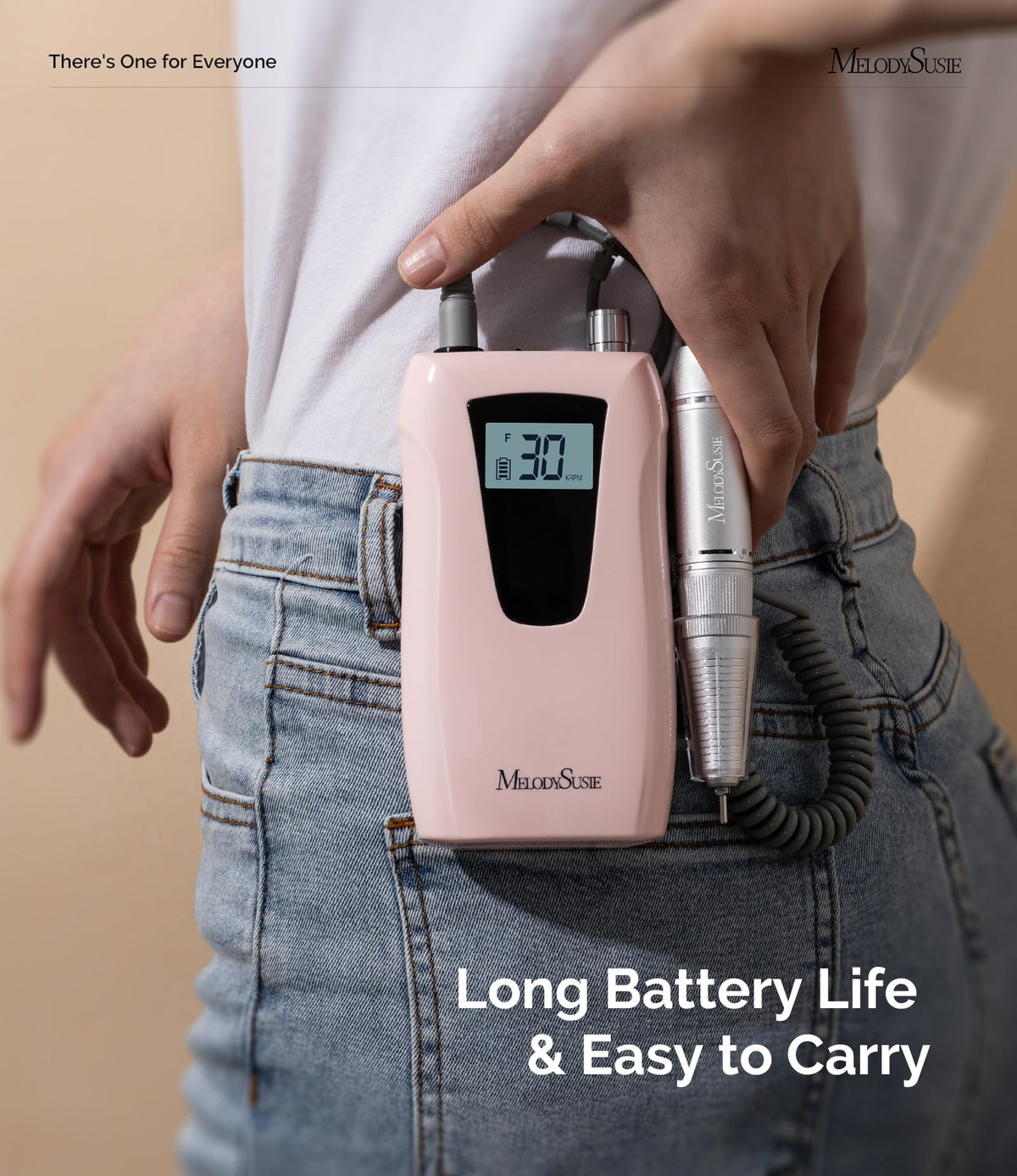 MelodySusie SC320D pen-shaped handpiece close-up for comfortable, fatigue-reducing grip