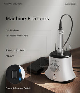 MelodySusie SC320I size comparison with hands showing compact scale and ergonomic comfort