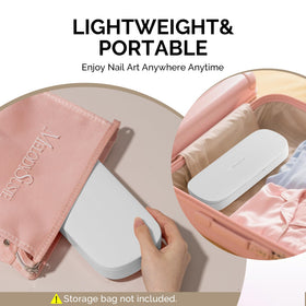 MelodySusie size comparison in hand showing compact portability for travel