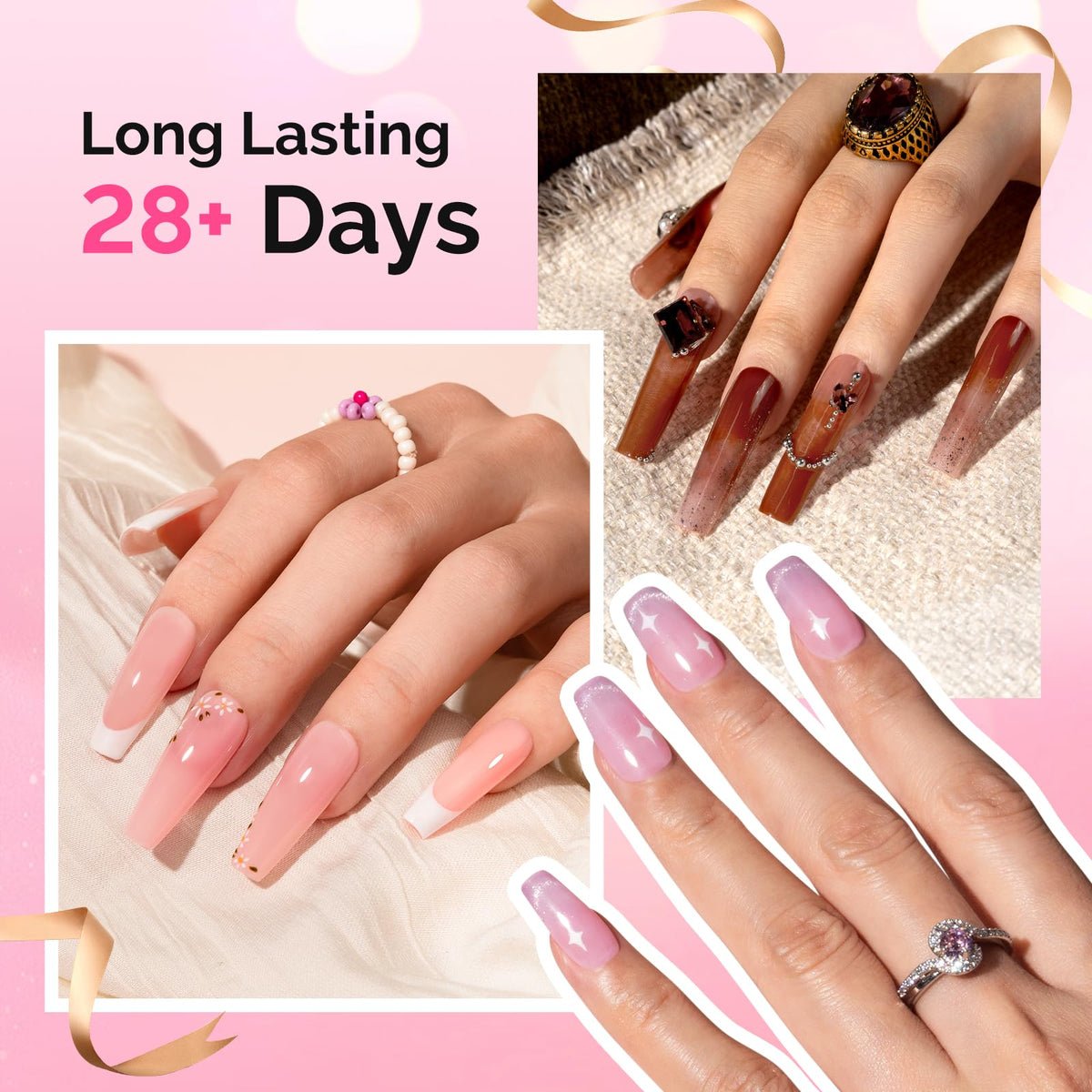 MelodySusie swatch wheel with colored nails showing jelly finish and color options