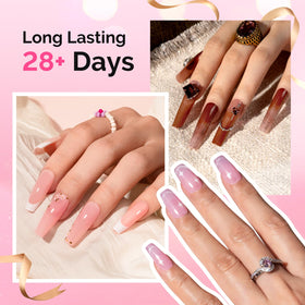 MelodySusie swatch wheel with colored nails showing jelly finish and color options