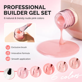 MelodySusie brush stroke showing creamy builder gel texture for smooth layering