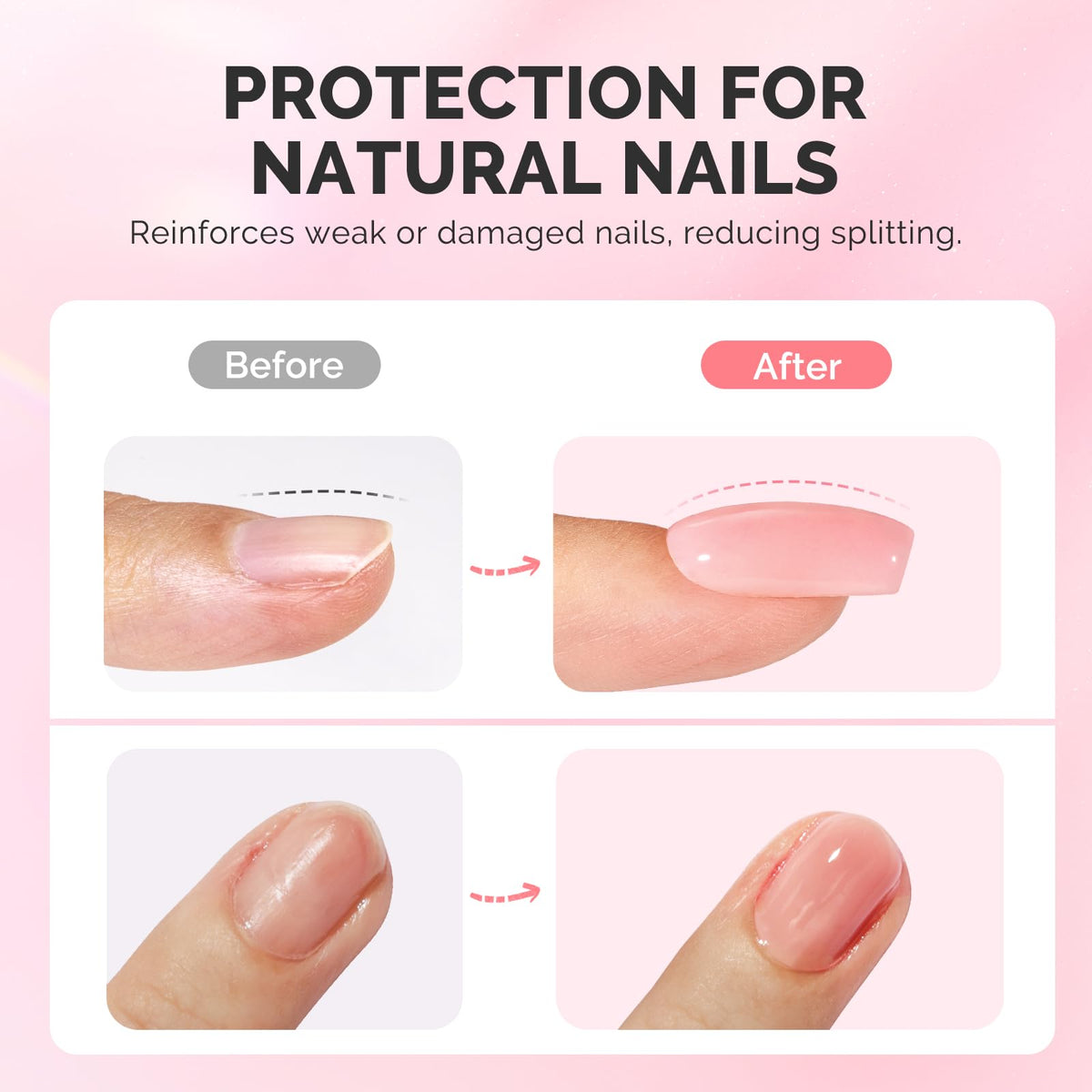 MelodySusie texture swipe on nail showing self-leveling gel for smooth finish